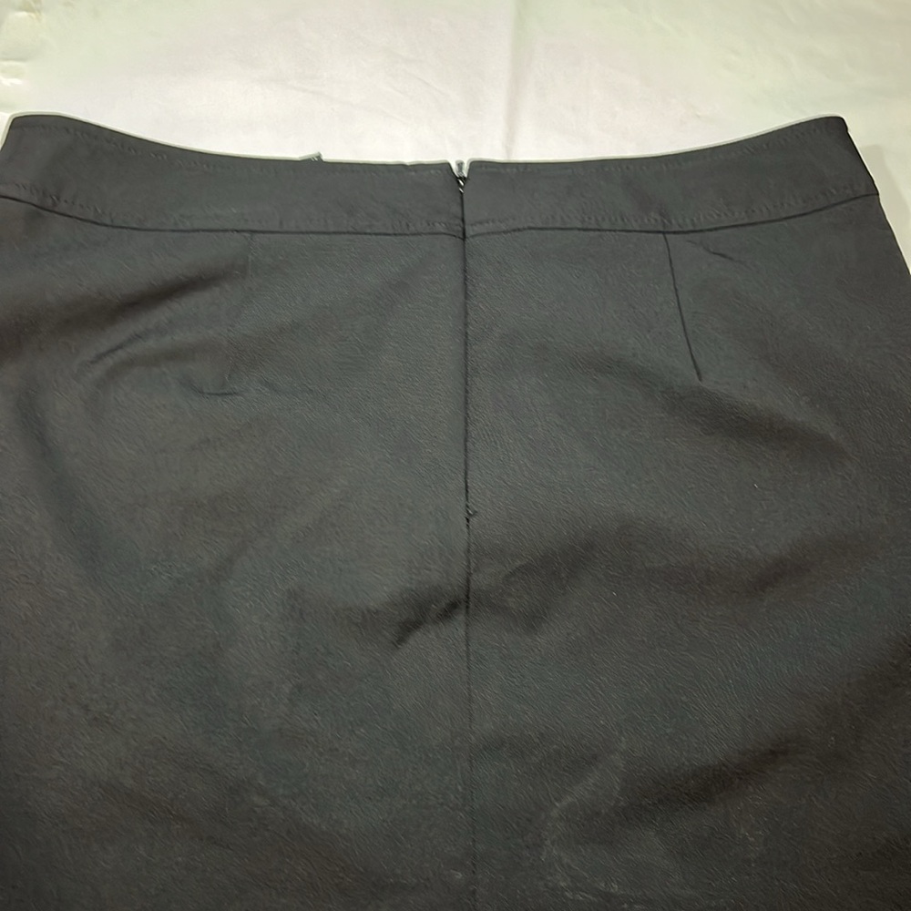 BLACK stretchy pirate lace up pencil SKIRT midi corset nylon spandex 9/10 TAWAIN - Picture 8 of 12